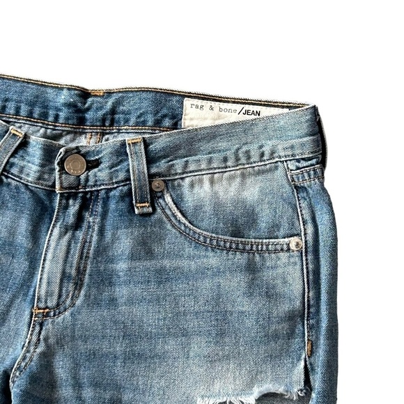 RAG & BONE Jean shorts Denim 5 pocket Cut-offs Side slits Raw edge Size 24 - Picture 5 of 15